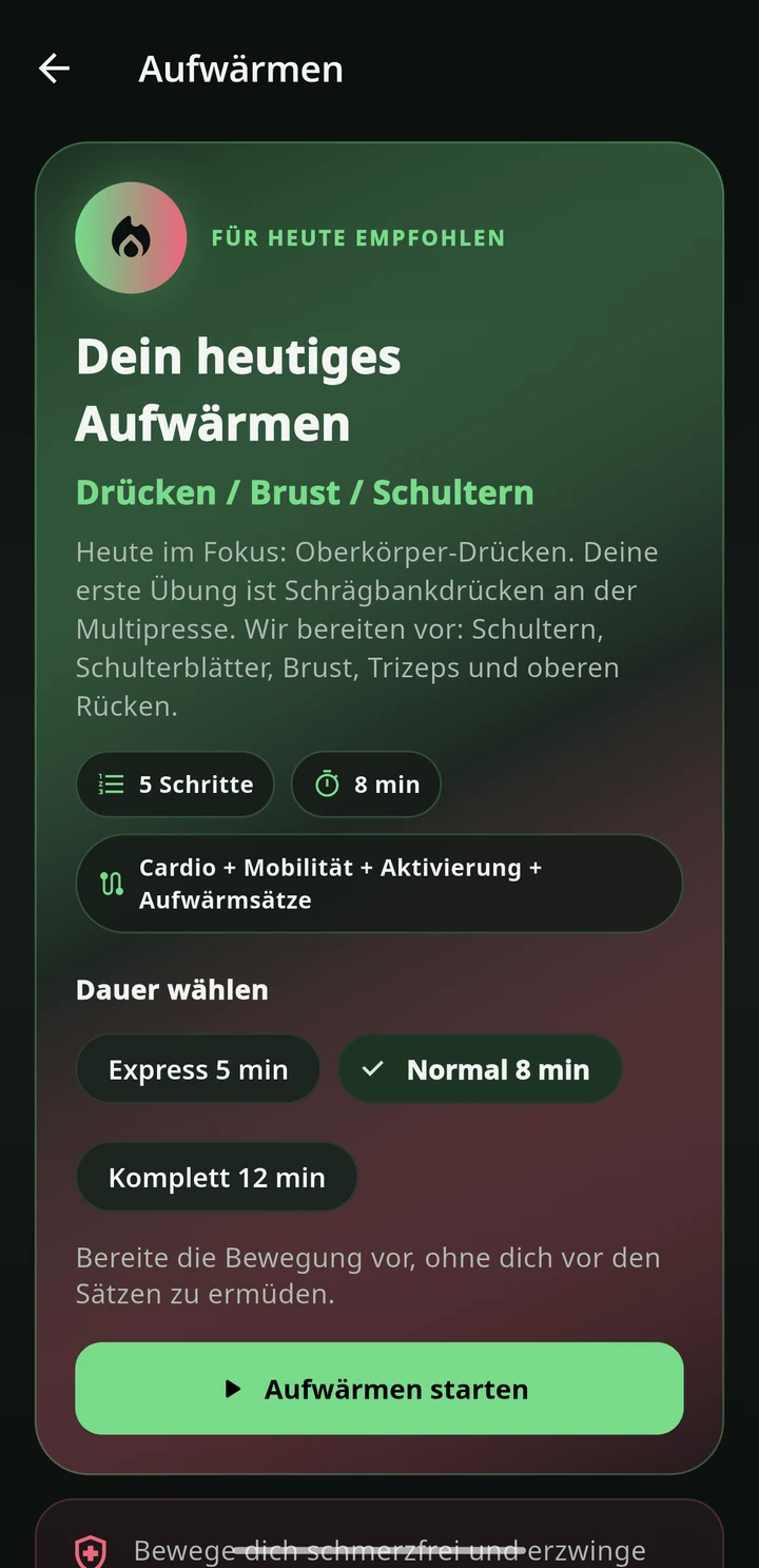 Simbiosis Training — Bereite dich auf die Einheit vor